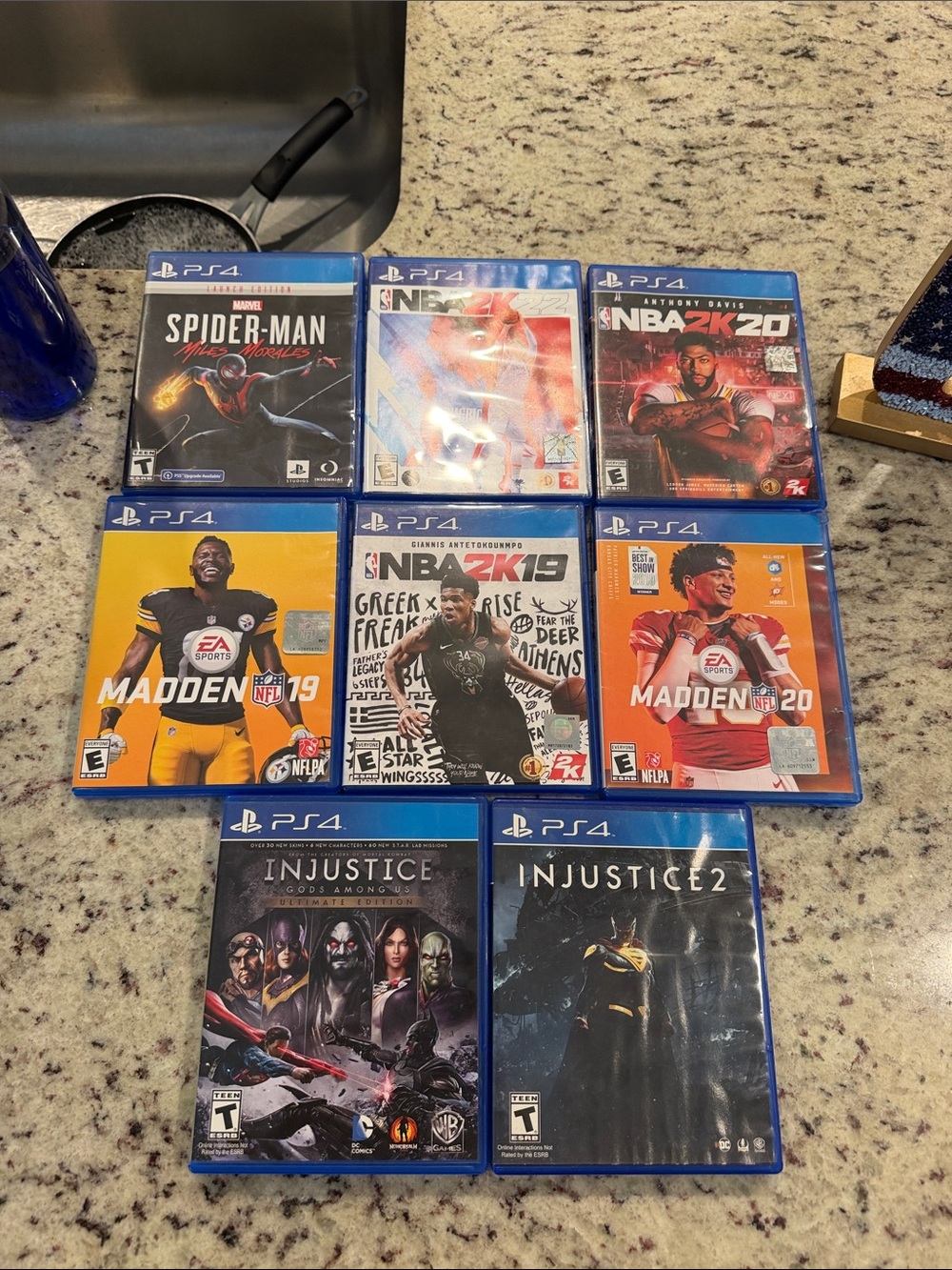 Sony PS4 Sports & Action Game 8pc bundle